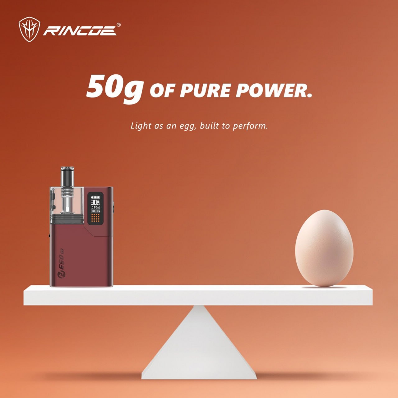 【RINCOE NESO ET主機】1400mAh 5–30W可調 MTL/RDL雙模式